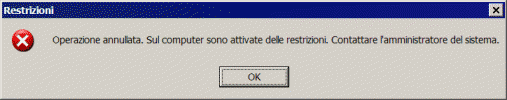 L'operazione non è consentita 