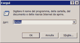 L'utilità dxdiag.exe