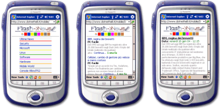 La versione Mobile su Pocket PC
