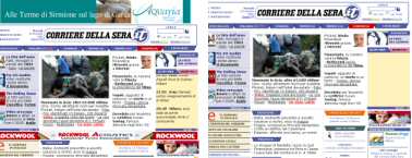 Pagina con (IE) e senza (Firefox) banner