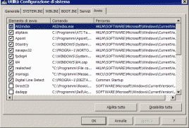 L'utilità Configurazione di Sistema o msconfig.exe