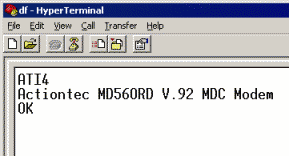 Hyperterminal interroga il Modem